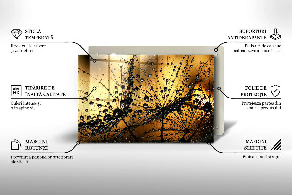 Sklo za varnú dosku Rosa a púpavy