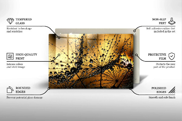 Sklo za varnú dosku Rosa a púpavy