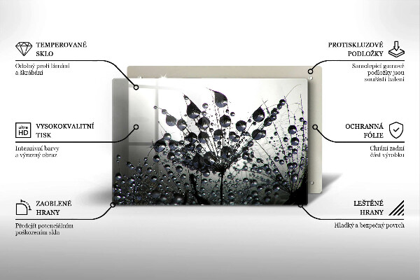 Sklo za varnú dosku Púpava a rosa