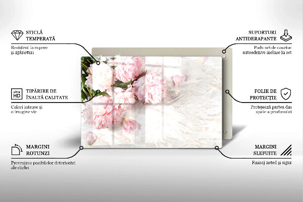 Kryt na indukčnú dosku Jemné kvety ruží