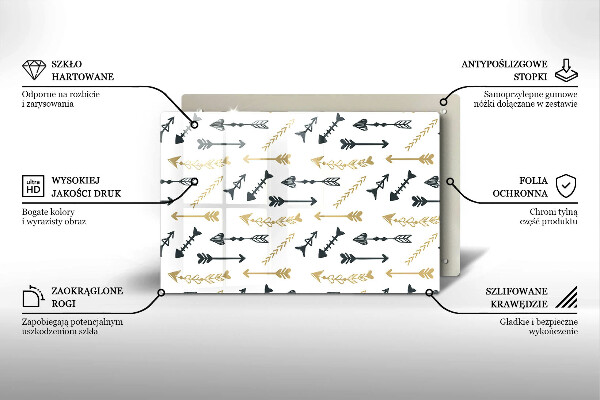 Kryt na indukčnú dosku Vzor boho šípok