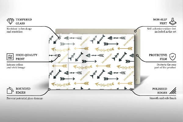 Kryt na indukčnú dosku Vzor boho šípok