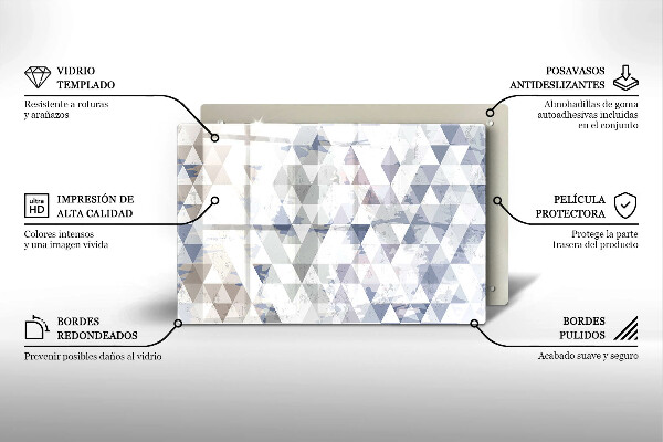 Sklo za varnú dosku Vzor trojuholníkov