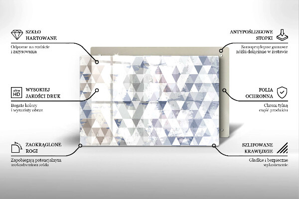 Sklo za varnú dosku Vzor trojuholníkov