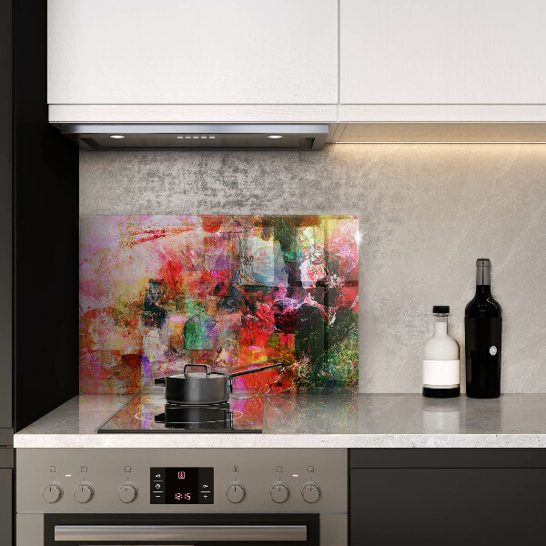 Sklo za varnú dosku Maľovanie abstrakcie