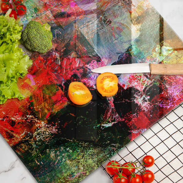 Sklo za varnú dosku Maľovanie abstrakcie