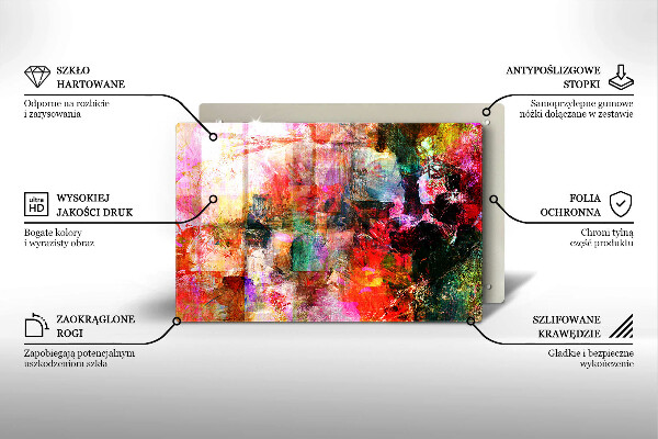 Sklo za varnú dosku Maľovanie abstrakcie