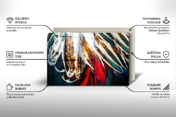 Kryt na indukčnú dosku Boho vtáčie perie