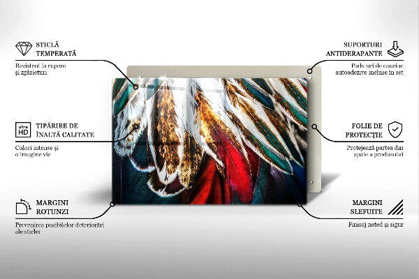 Kryt na indukčnú dosku Boho vtáčie perie