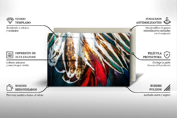 Kryt na indukčnú dosku Boho vtáčie perie