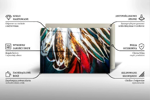 Kryt na indukčnú dosku Boho vtáčie perie