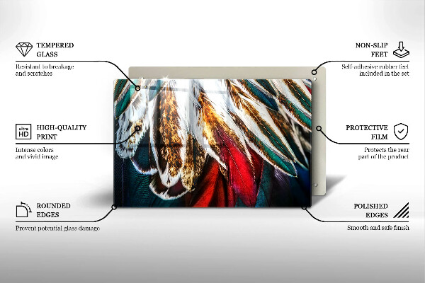 Kryt na indukčnú dosku Boho vtáčie perie