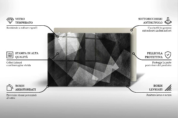 Krycia doska na sporák Geometrická abstrakcia