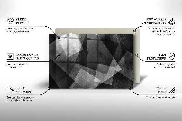 Krycia doska na sporák Geometrická abstrakcia