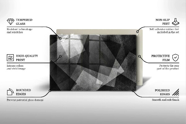 Krycia doska na sporák Geometrická abstrakcia