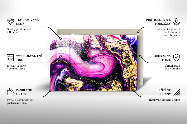 Krycia doska na sporák Abstraktné prevedenie zlaté