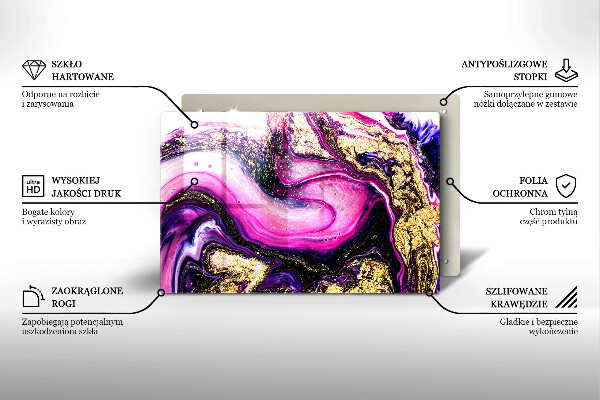 Krycia doska na sporák Abstraktné prevedenie zlaté