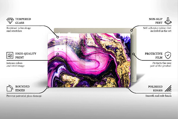 Krycia doska na sporák Abstraktné prevedenie zlaté