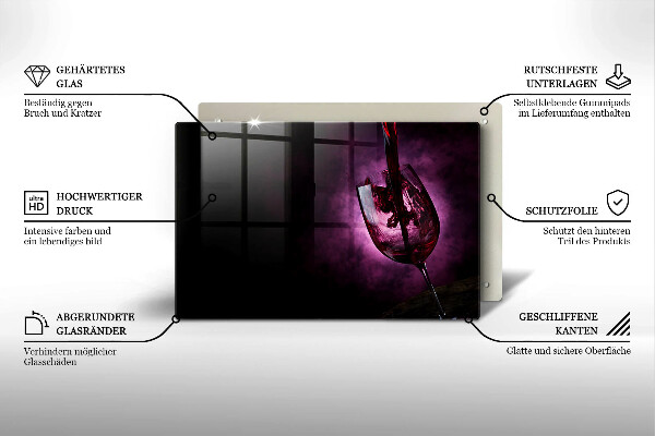 Kryt na indukčnú dosku Pohár vína