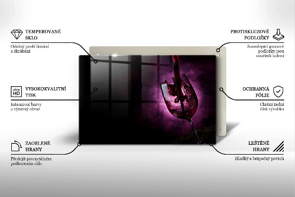 Kryt na indukčnú dosku Pohár vína