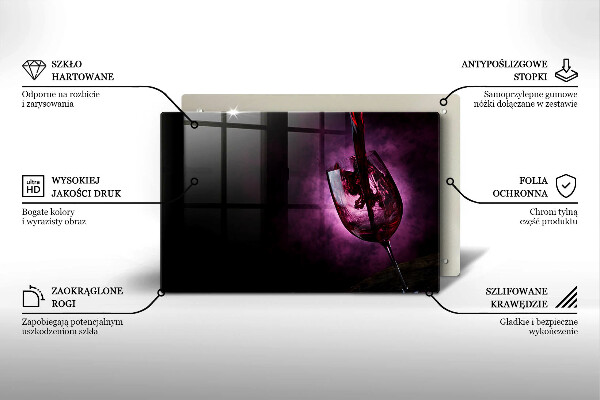 Kryt na indukčnú dosku Pohár vína