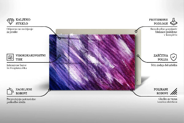 Kalené sklo za sporák Maľovanie abstrakcie