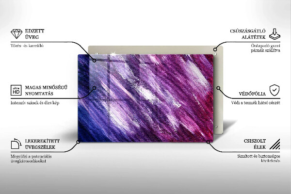 Kalené sklo za sporák Maľovanie abstrakcie