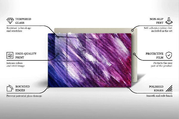 Kalené sklo za sporák Maľovanie abstrakcie