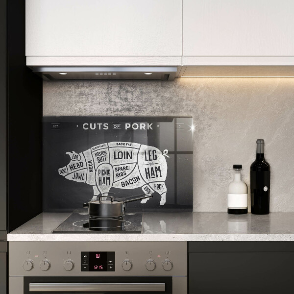 Kalené sklo za sporák Bravčové mäso bravčové