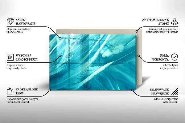 Kalené sklo za sporák Jemné perie