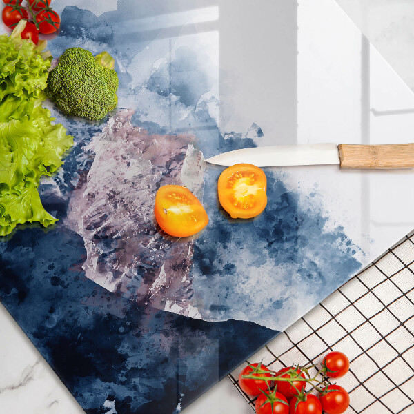 Krycia doska na sporák Abstraktné maľované hory