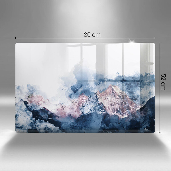 Krycia doska na sporák Abstraktné maľované hory