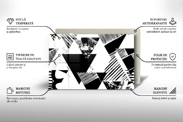 Krycia doska na sporák Geometrické trojuholníky