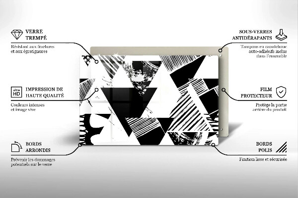 Krycia doska na sporák Geometrické trojuholníky