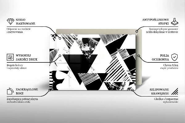 Krycia doska na sporák Geometrické trojuholníky