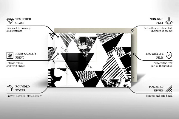 Krycia doska na sporák Geometrické trojuholníky