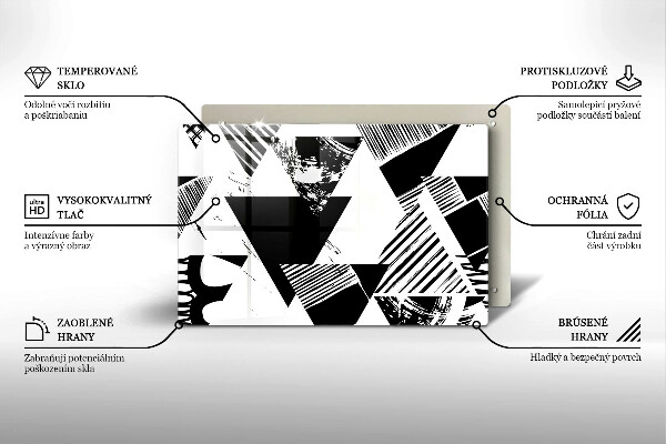 Krycia doska na sporák Geometrické trojuholníky