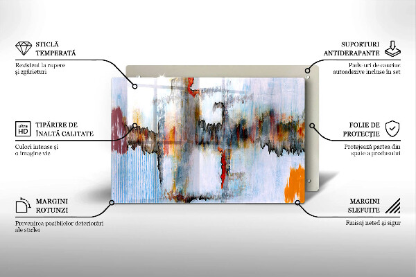 Kryt na indukčnú dosku Abstrakcia farby