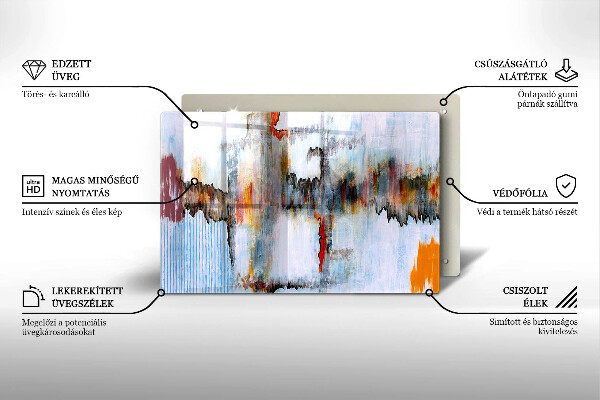 Kryt na indukčnú dosku Abstrakcia farby