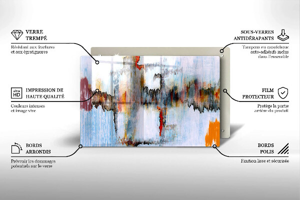 Kryt na indukčnú dosku Abstrakcia farby