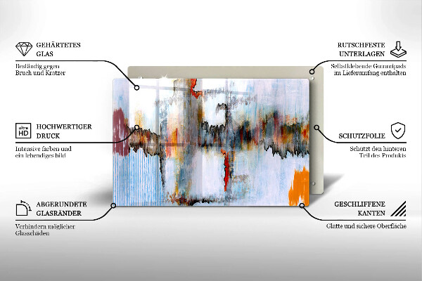 Kryt na indukčnú dosku Abstrakcia farby