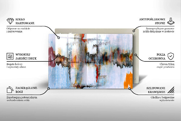 Kryt na indukčnú dosku Abstrakcia farby