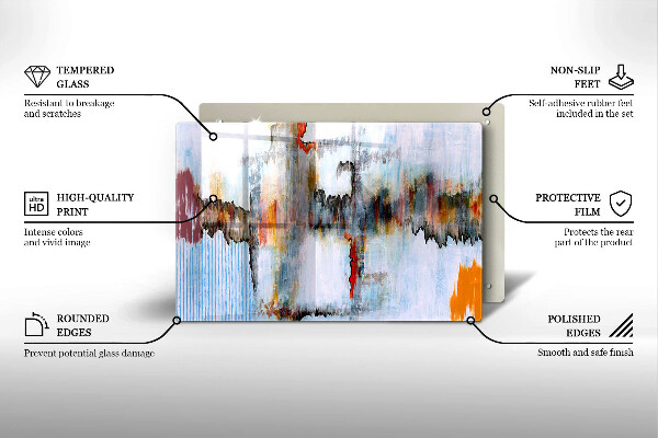 Kryt na indukčnú dosku Abstrakcia farby