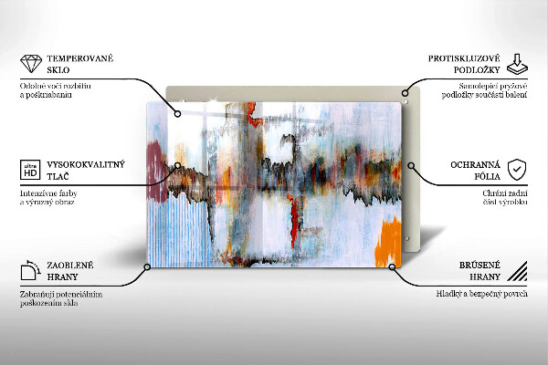 Kryt na indukčnú dosku Abstrakcia farby