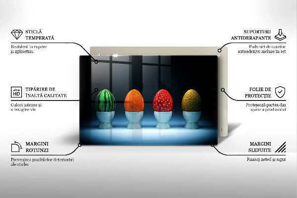 Kryt na indukčnú dosku Abstraktné ovocné vajcia