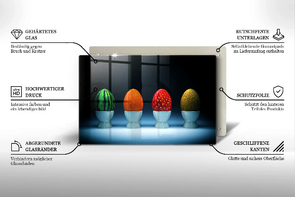 Kryt na indukčnú dosku Abstraktné ovocné vajcia