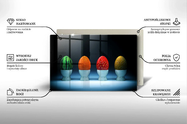 Kryt na indukčnú dosku Abstraktné ovocné vajcia