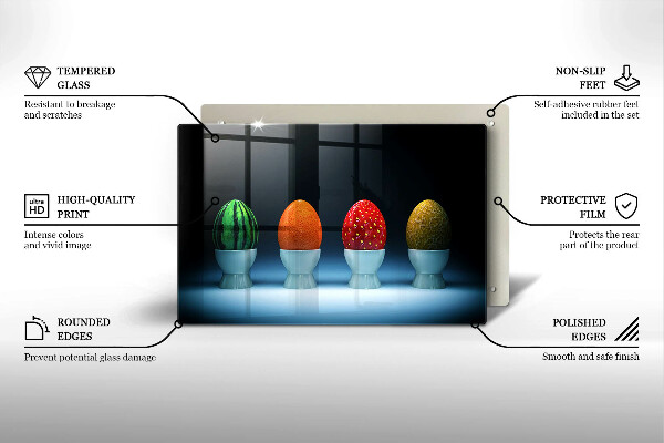 Kryt na indukčnú dosku Abstraktné ovocné vajcia