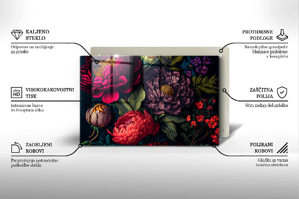 Krycia doska na sporák Nádherné kvety