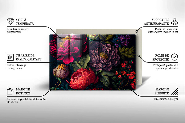 Krycia doska na sporák Nádherné kvety